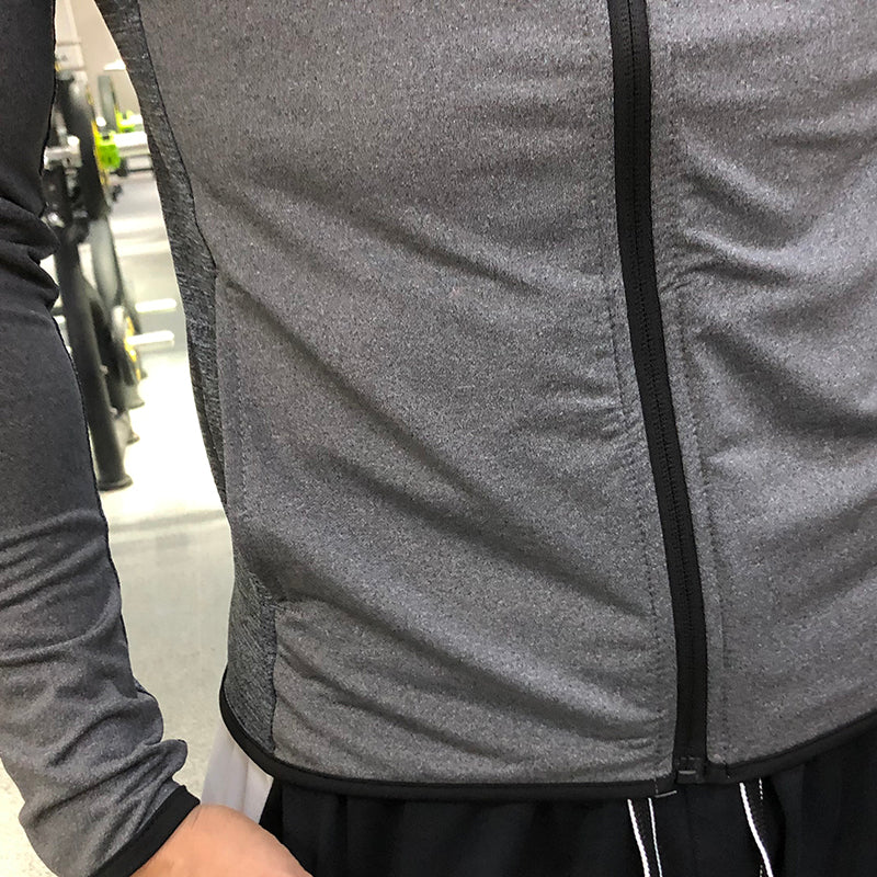 Men Hoodies Sports Shirt Full Zipper Running Fitness Jackets - PUPU