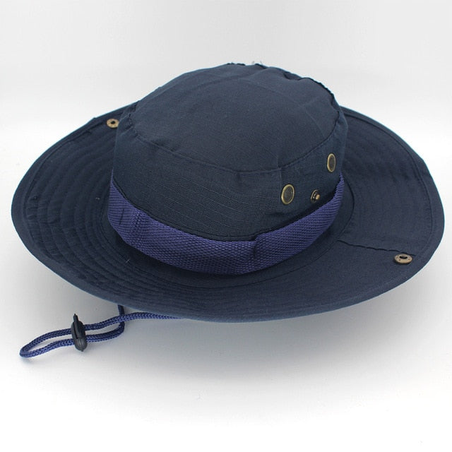 Summer Wide Brim Boonie Hat Military Camo Sun Cap - PUPU