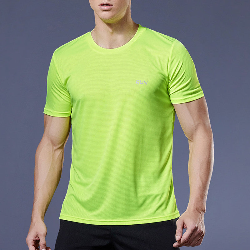 Men Running T-Shirt Quick Dry Fitness Shirt Training Clothes - PUPU
