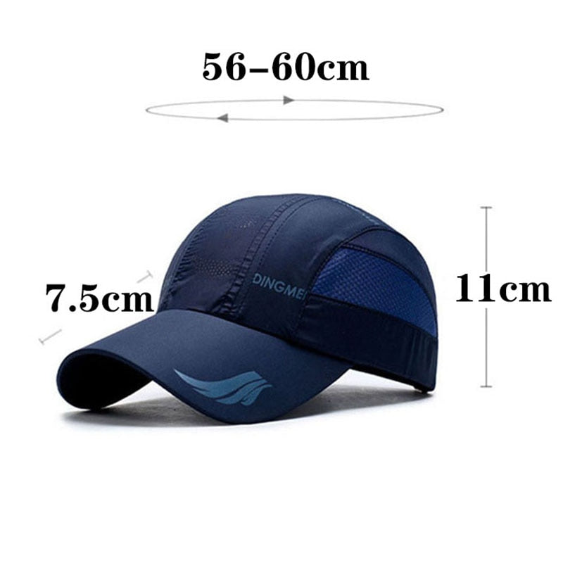 Quick Dry Sports Cap Solid Snapback Bone Hat for Men Women
