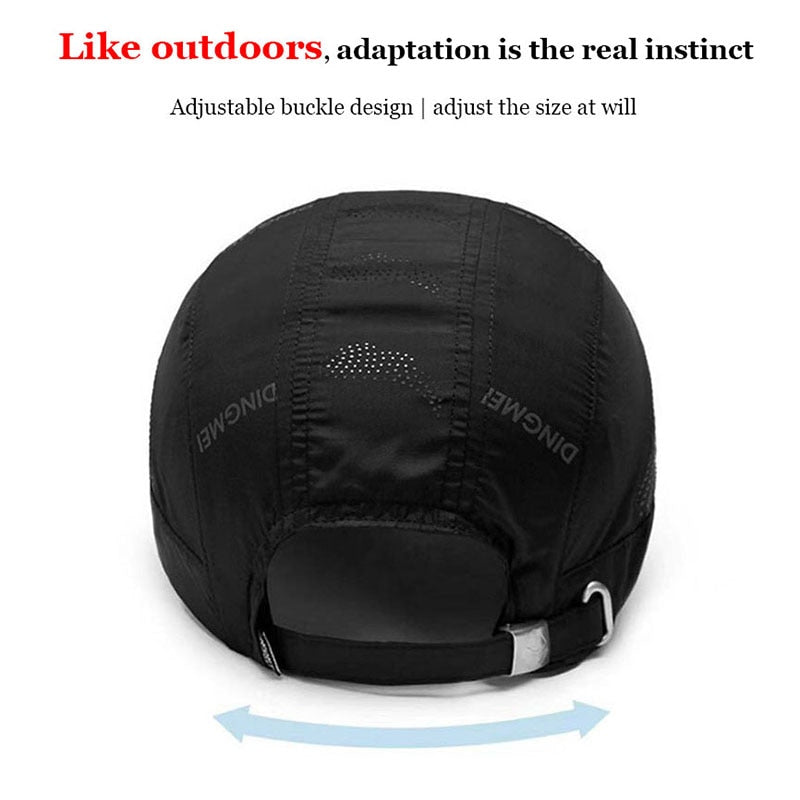 Quick Dry Sports Cap Solid Snapback Bone Hat for Men Women