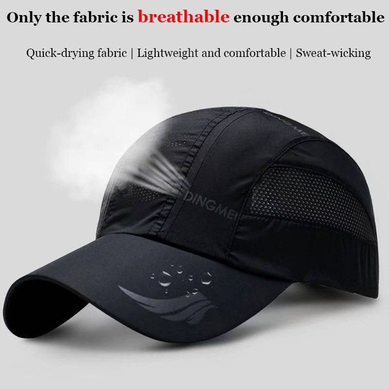 Quick Dry Sports Cap Solid Snapback Bone Hat for Men Women