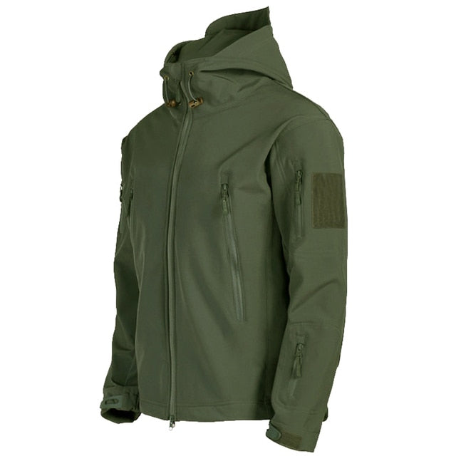 Men's Tactical Waterproof Windbreaker Hooded Jacket