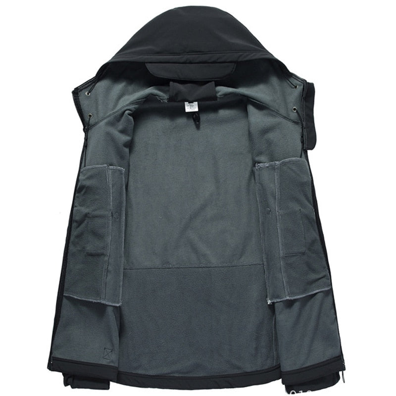 Men's Tactical Waterproof Windbreaker Hooded Jacket