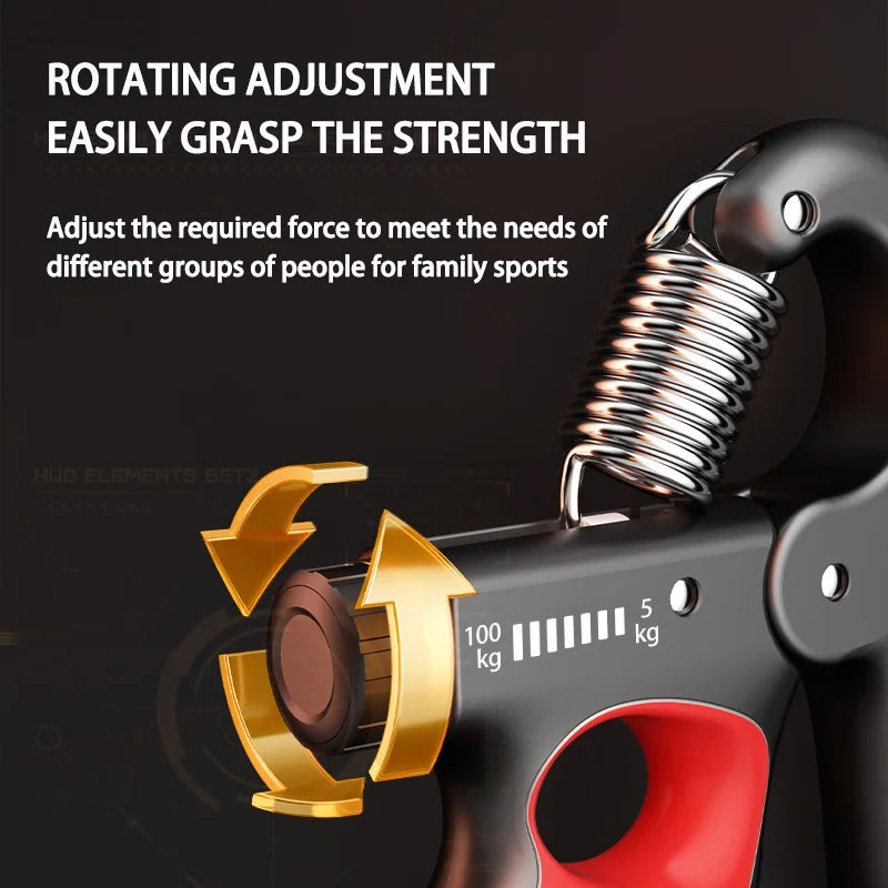 Grip Strength Gym Wrist Expander Hand Strengthener Adjustable 5-100kg