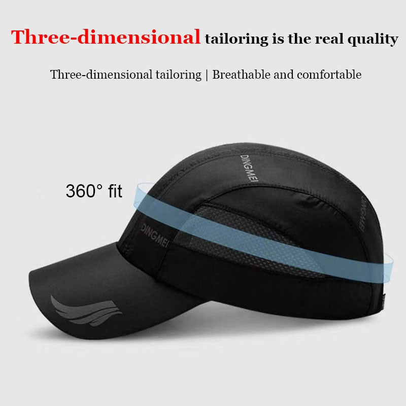 Quick Dry Sports Cap Solid Snapback Bone Hat for Men Women