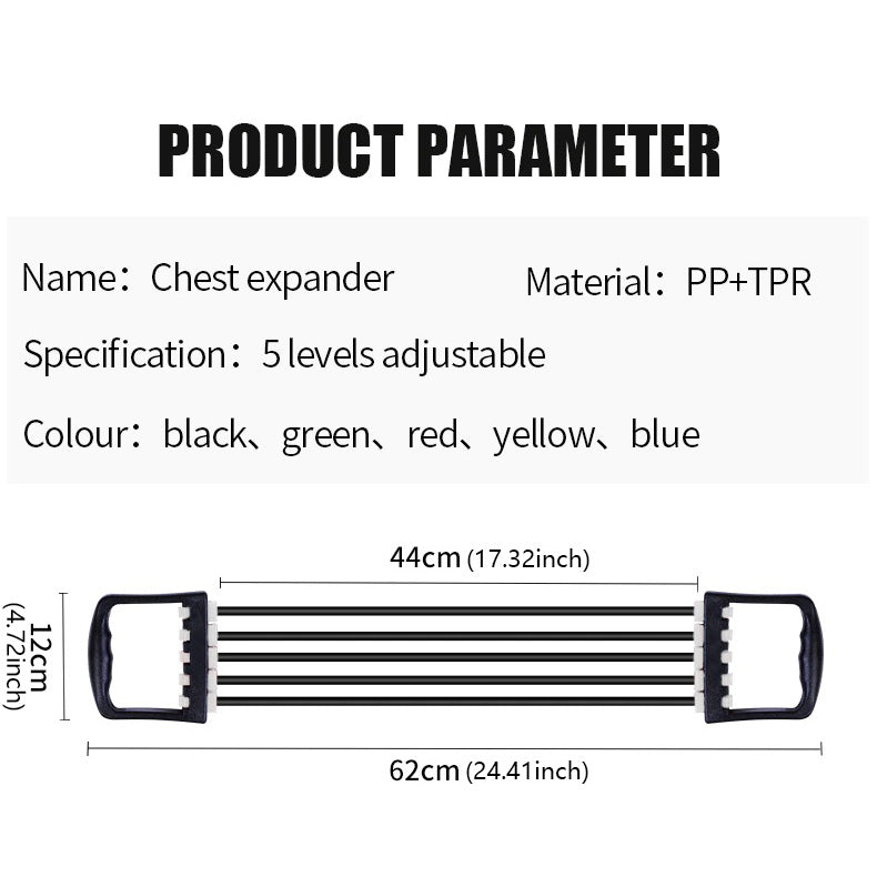 Rope Tube Muscle Chest Expander Exercise Resistance Bands Training - PUPU