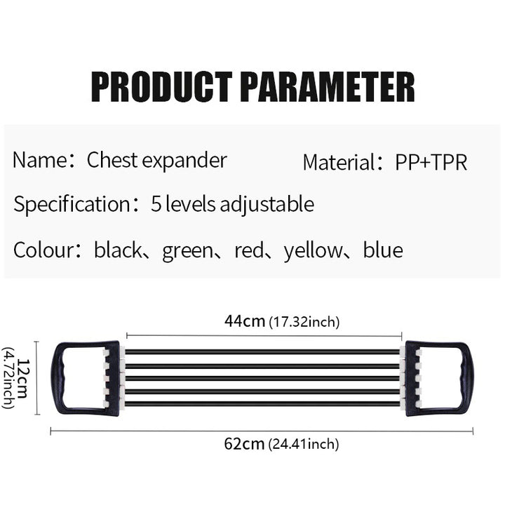 Rope Tube Muscle Chest Expander Exercise Resistance Bands Training - PUPU