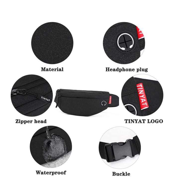 Waist Bag Running Cycling Pack Casual Purse Large Phone Belt Bag - PUPU