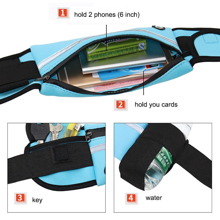 Waterproof Running Waist Bag Phone Holder Belt Bag - PUPU