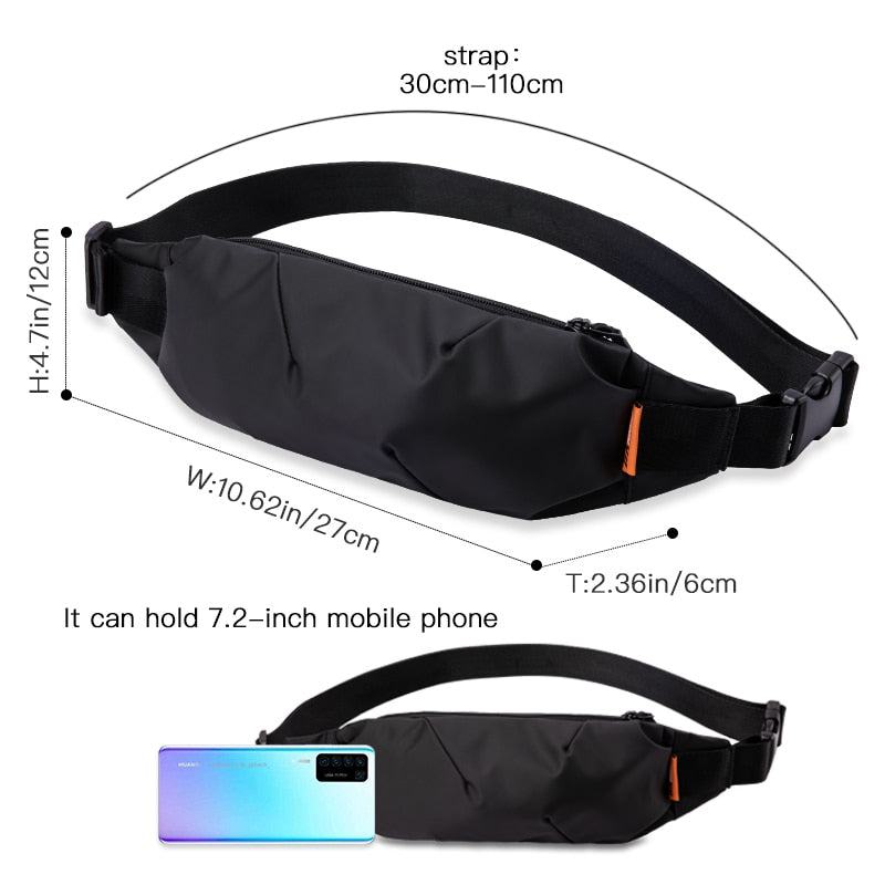 Men Fanny Pack Running Waist Bag Pack Fashion Shoulder Belt Bag
