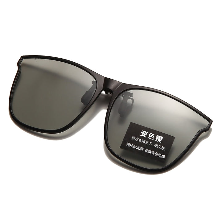 Polarized Clip-On Sunglasses Men Photochromic Car Driver Goggles - PUPU