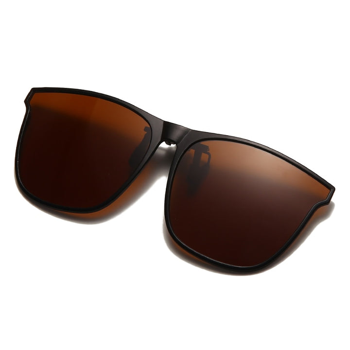 Polarized Clip-On Sunglasses Men Photochromic Car Driver Goggles - PUPU