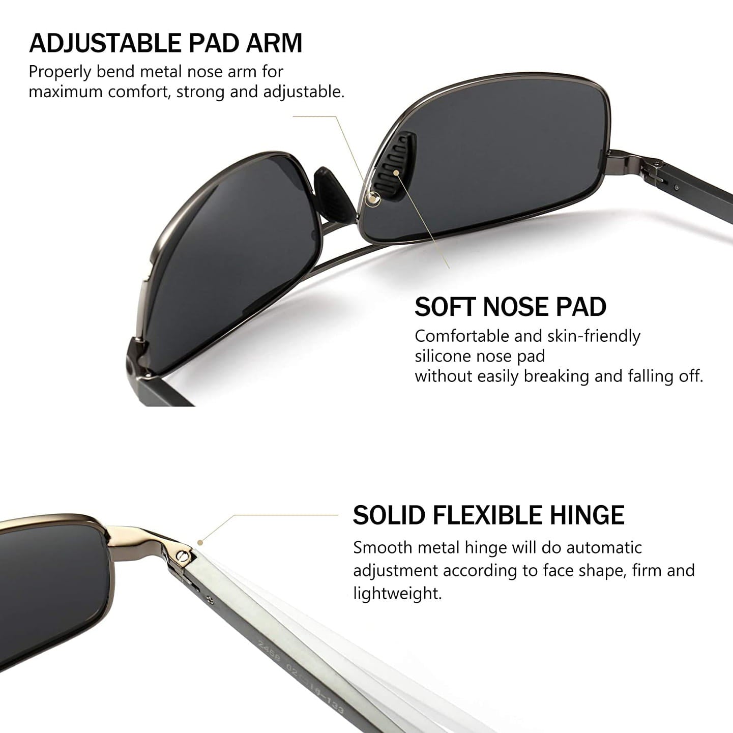 Ultra Lightweight Polarized Sunglasses UV400 Protection - PUPU