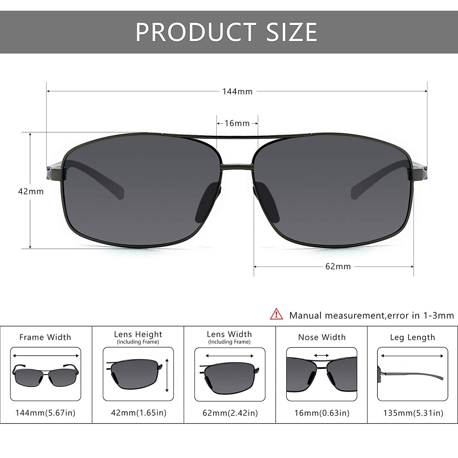 Ultra Lightweight Polarized Sunglasses UV400 Protection - PUPU