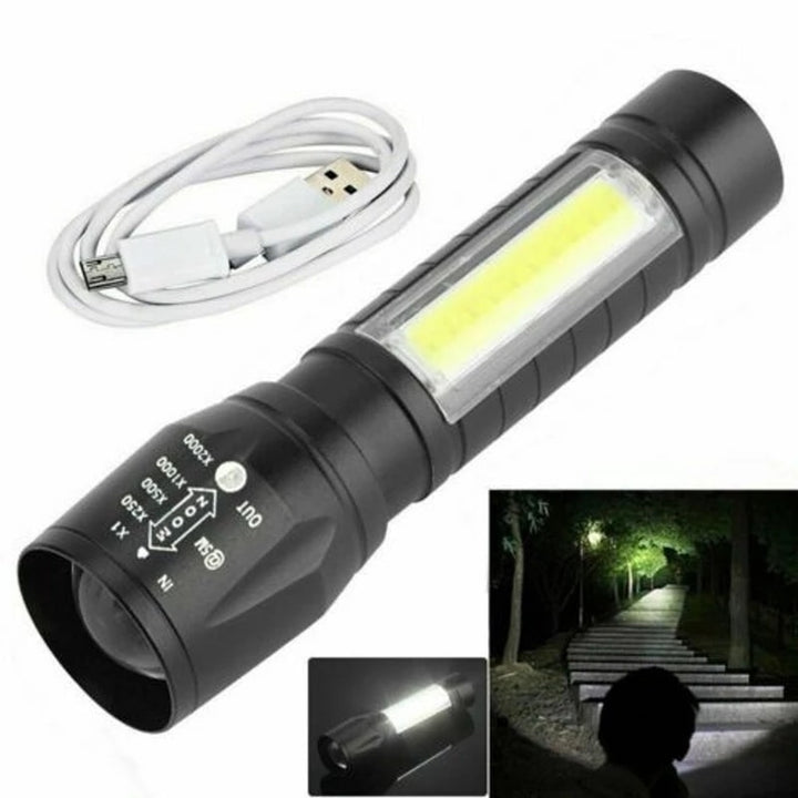 Rechargeable Flashlight Home Outdoor Portable Led Luminous Flashlight - PUPU