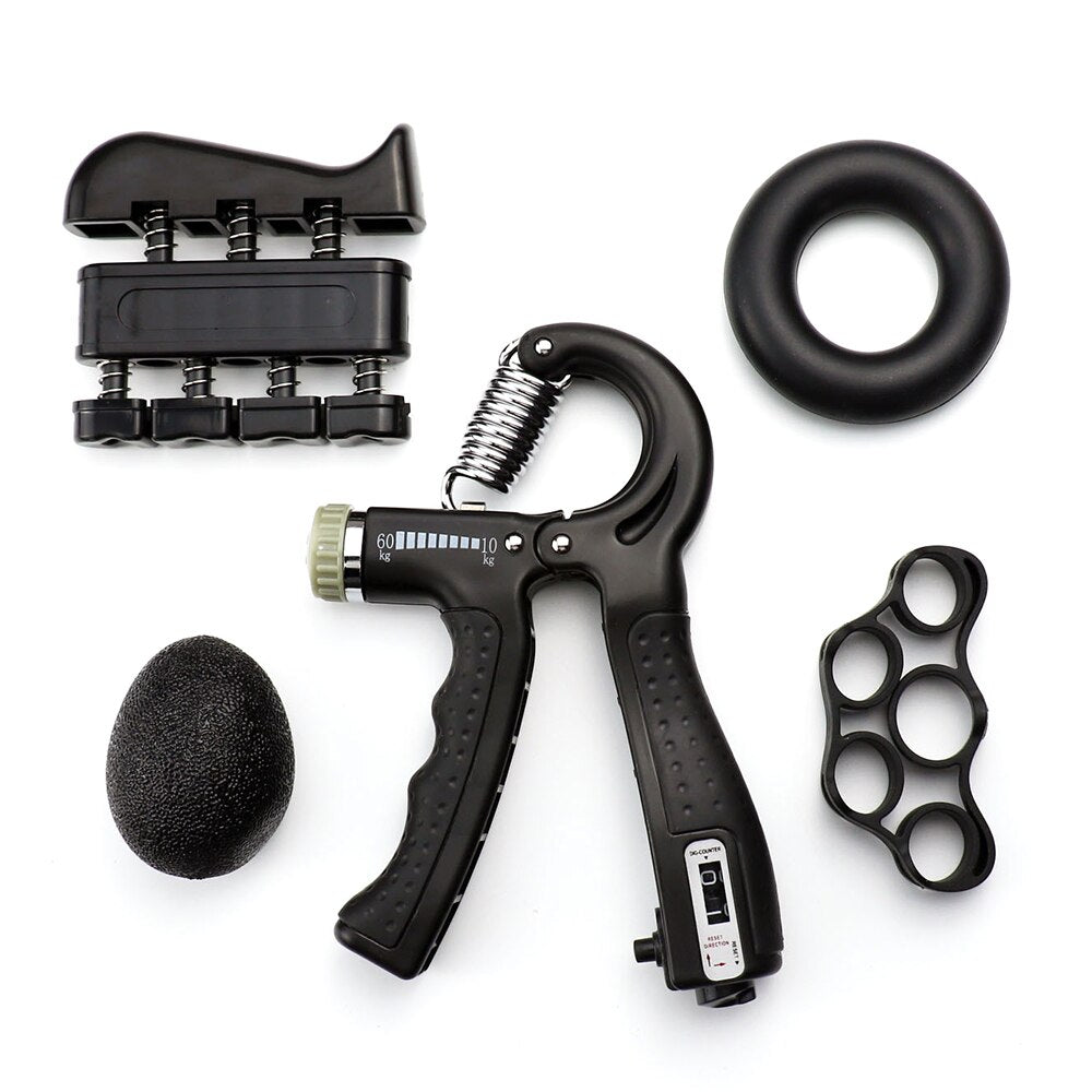 Hand Grippers Grip Strengthener Finger Exerciser Kit 5 Pack - PUPU