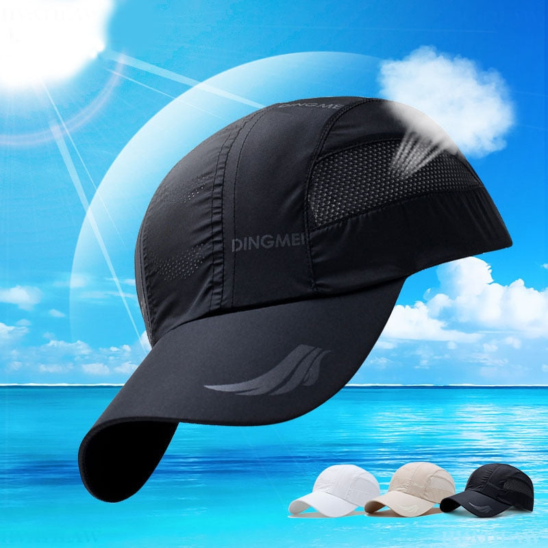 Quick Dry Sports Cap Solid Snapback Bone Hat for Men Women