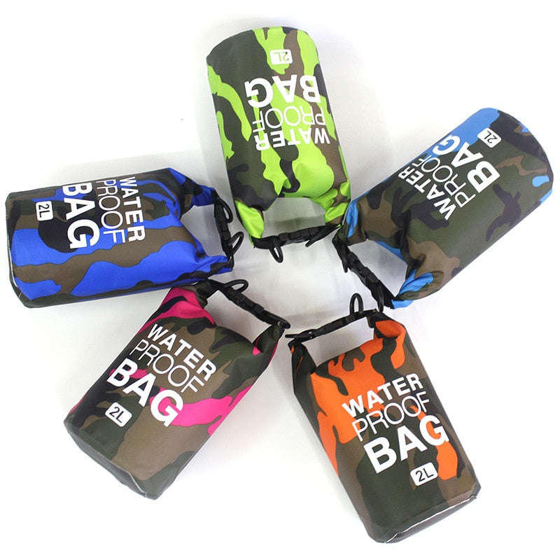 Camouflage Waterproof Backpack Portable Dry Bag for Water Sports - PUPU