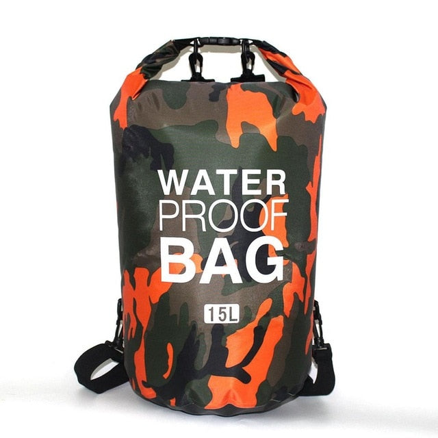 Camouflage Waterproof Backpack Portable Dry Bag for Water Sports - PUPU