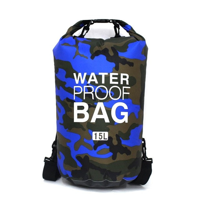 Camouflage Waterproof Backpack Portable Dry Bag for Water Sports - PUPU
