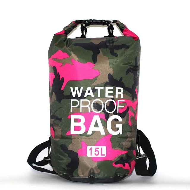 Camouflage Waterproof Backpack Portable Dry Bag for Water Sports - PUPU