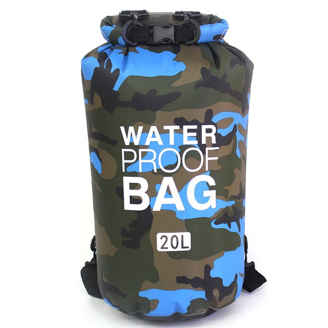 Camouflage Waterproof Backpack Portable Dry Bag for Water Sports - PUPU