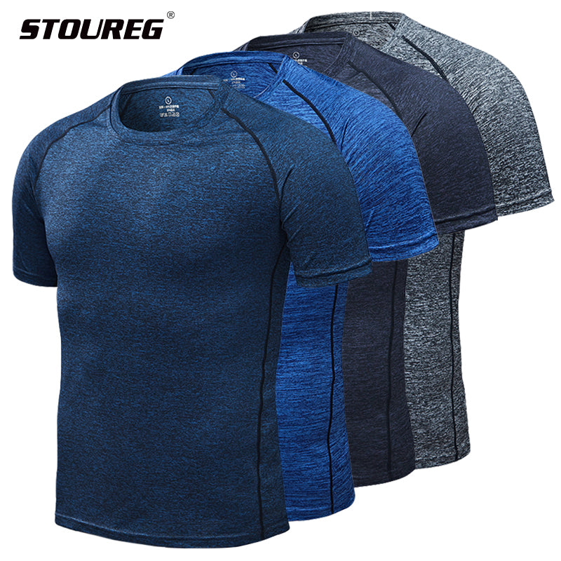 Men Running T-Shirts Quick Dry Compression Sports Shirt - PUPU