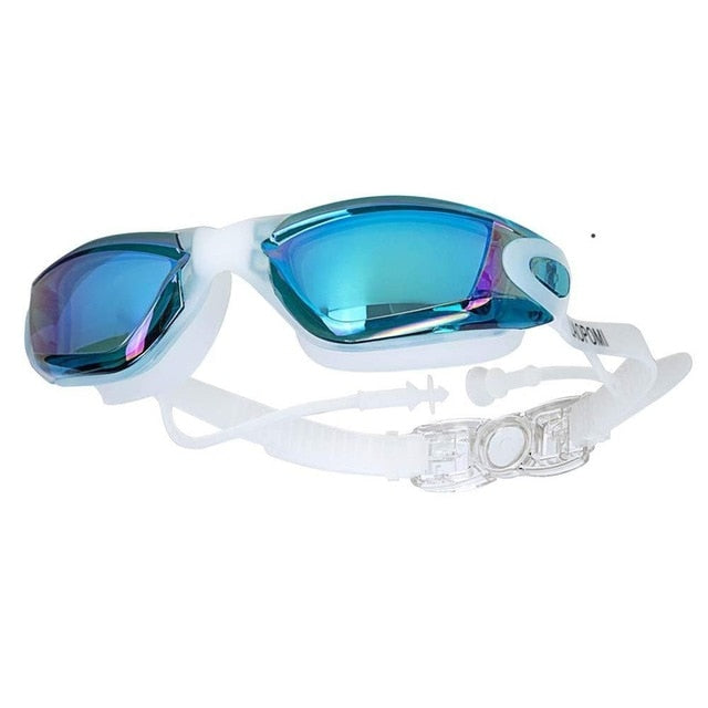 Adult Anti Fog Swimming Goggles with Earplug UV Protection for Men Women - PUPU