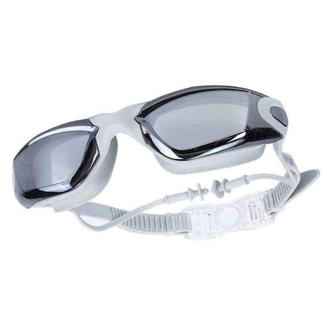 Adult Anti Fog Swimming Goggles with Earplug UV Protection for Men Women - PUPU