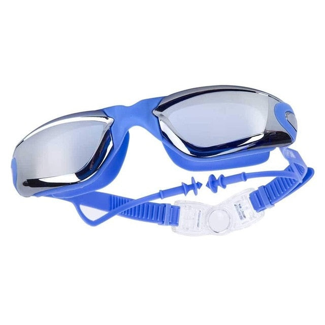 Adult Anti Fog Swimming Goggles with Earplug UV Protection for Men Women - PUPU