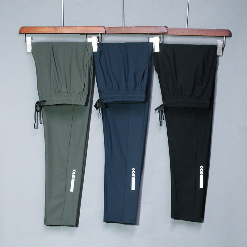 Men Ice Silk Quick-Dry Running Pants Training Jogging Trousers - PUPU
