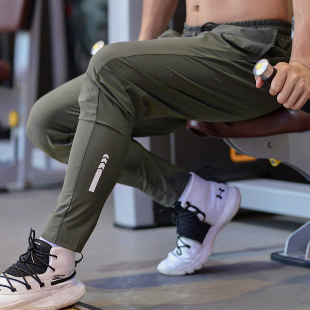 Men Ice Silk Quick-Dry Running Pants Training Jogging Trousers - PUPU