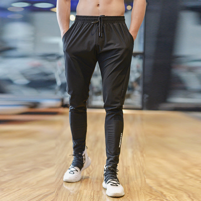 Men Ice Silk Quick-Dry Running Pants Training Jogging Trousers - PUPU