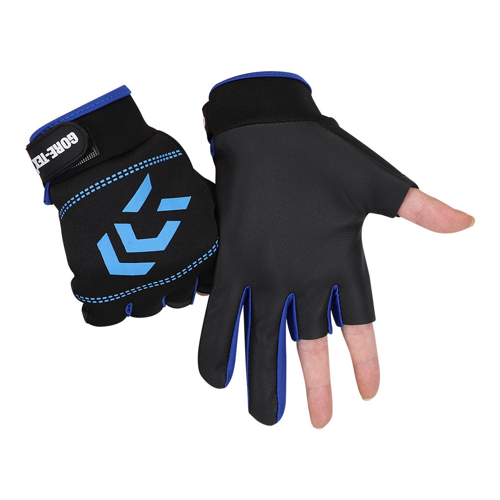 1 Pair Fishing Gloves Anti-slip 3 Cut Finger Angling SBR Gloves - PUPU