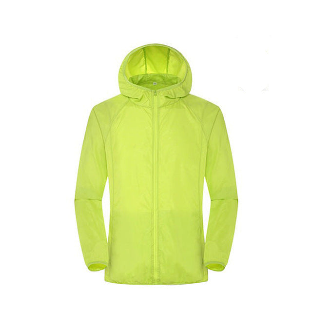 Men Women Waterproof Rain Jacket Sun Protection Hoodie - PUPU