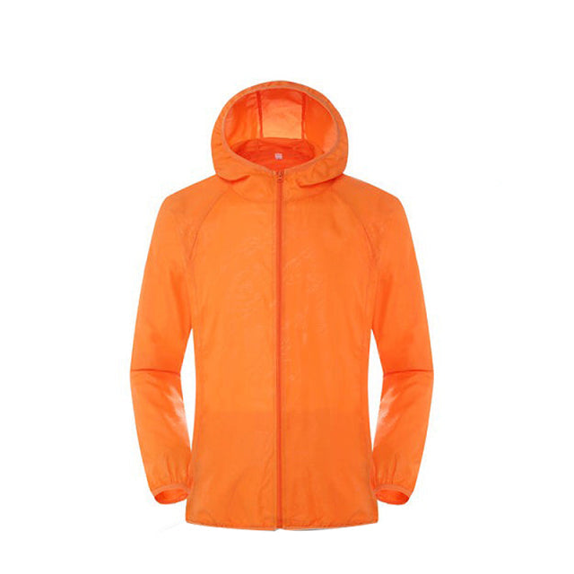 Men Women Waterproof Rain Jacket Sun Protection Hoodie - PUPU