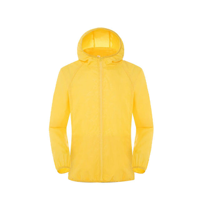 Men Women Waterproof Rain Jacket Sun Protection Hoodie - PUPU