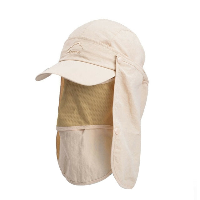 Sun Protection UV Fisherman Hat Foldable Sun Visor Hat, Khaki