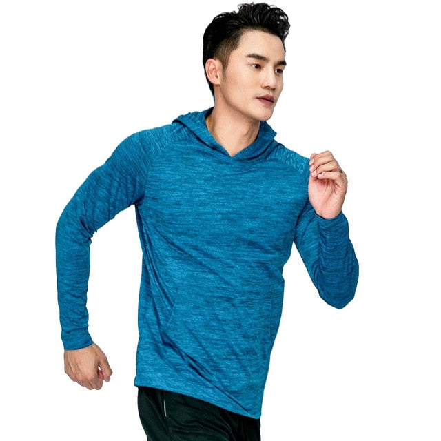 Men Quick-Dry Gym Sports Tight Hoodie - PUPU