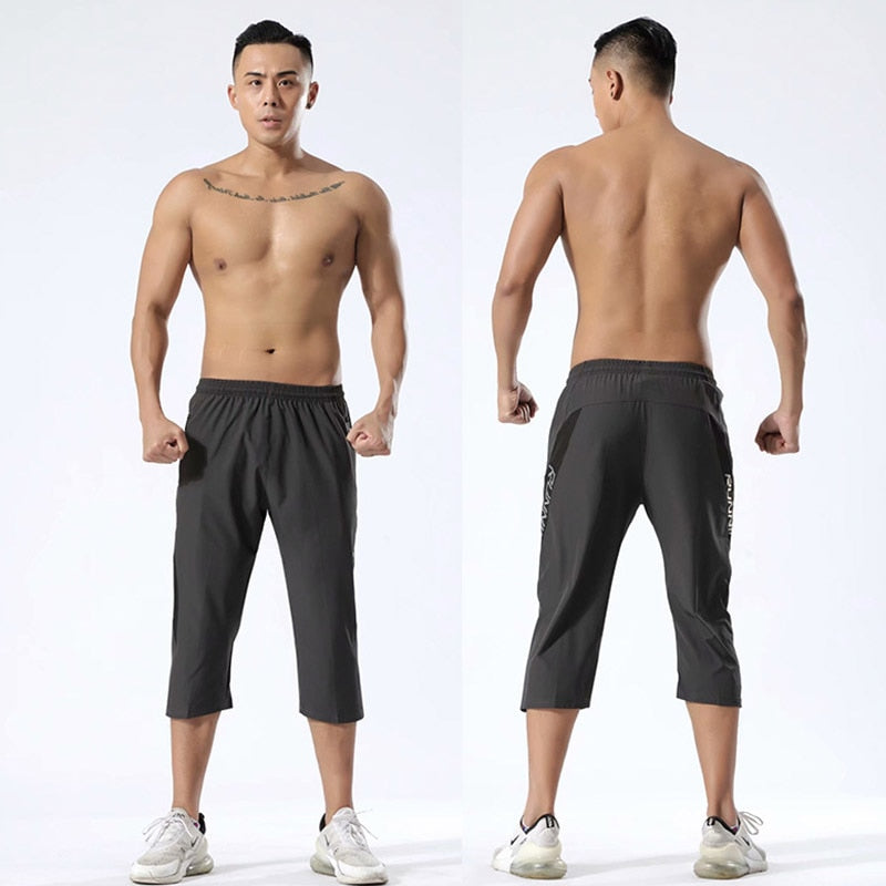 Men 3/4 Sports Pants Running Shorts - PUPU