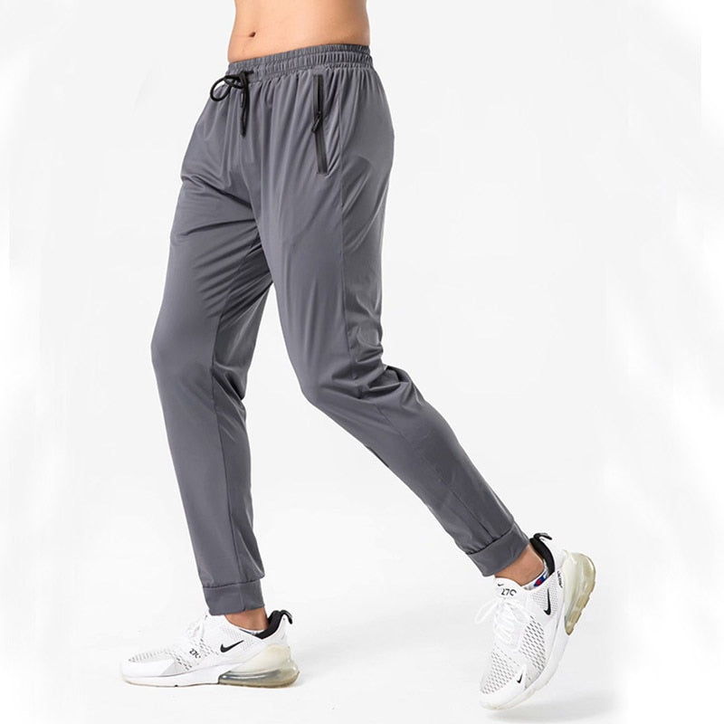 Men Sports Running Pants Zipper Jogging Trousers - PUPU