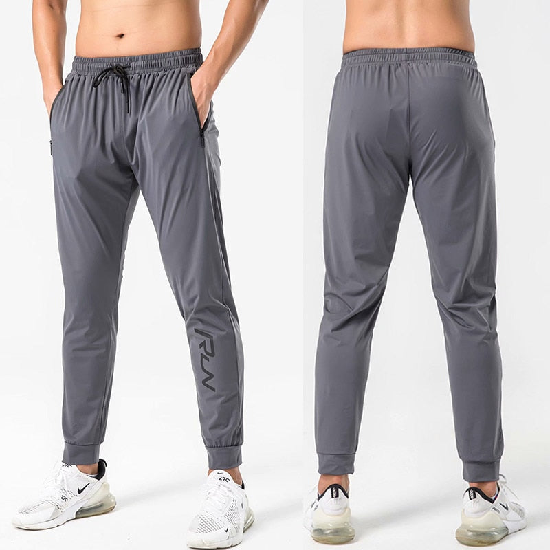 Men Sports Running Pants Zipper Jogging Trousers - PUPU