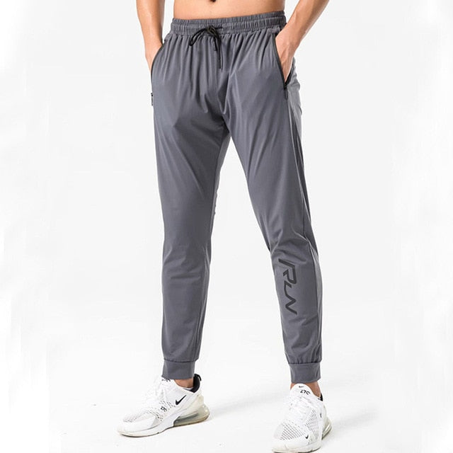 Men Sports Running Pants Zipper Jogging Trousers - PUPU