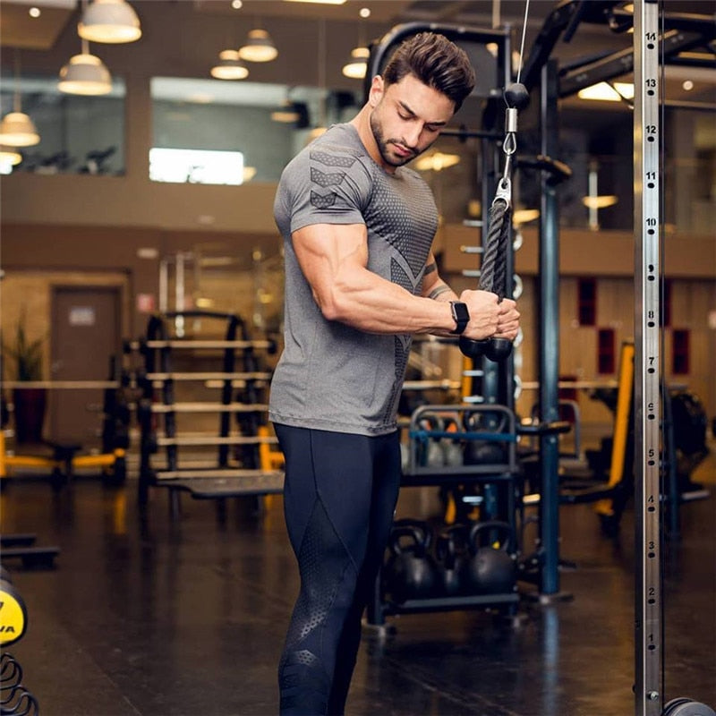 Men Compression T-shirt Sporting Skinny Tee Shirt - PUPU