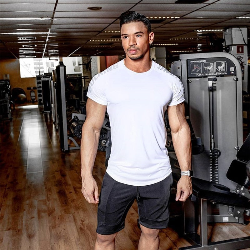 Men Compression T-shirt Sporting Skinny Tee Shirt - PUPU