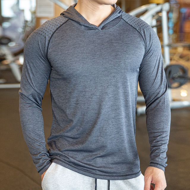 Long sleeve t shirt hoodie mens hot sale