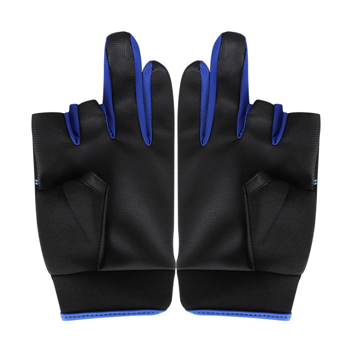 1 Pair Fishing Gloves Anti-slip 3 Cut Finger Angling SBR Gloves - PUPU