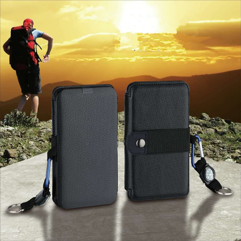 Portable Solar Charger Folding 10W Solar Cells 5V 2.1A USB Output - PUPU