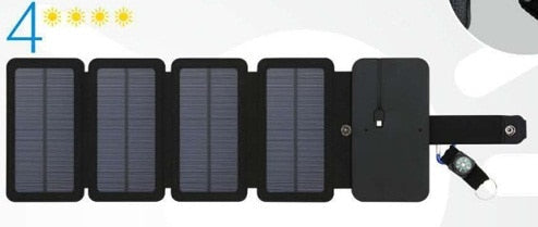 Portable Solar Charger Folding 10W Solar Cells 5V 2.1A USB Output - PUPU